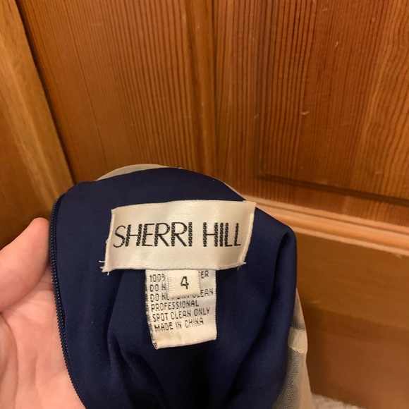 Navy Blue Sherri Hill Prom Dress - Picture 5 of 6